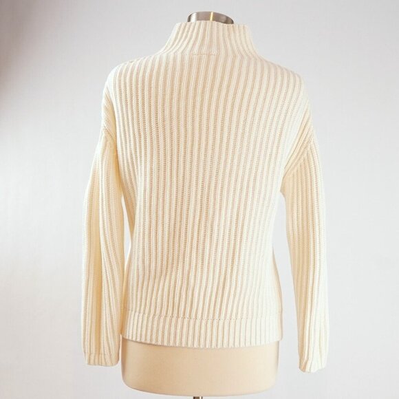 Gap Chunky Knit Mock Neck Sweater 100% Cotton - Picture 3 of 6